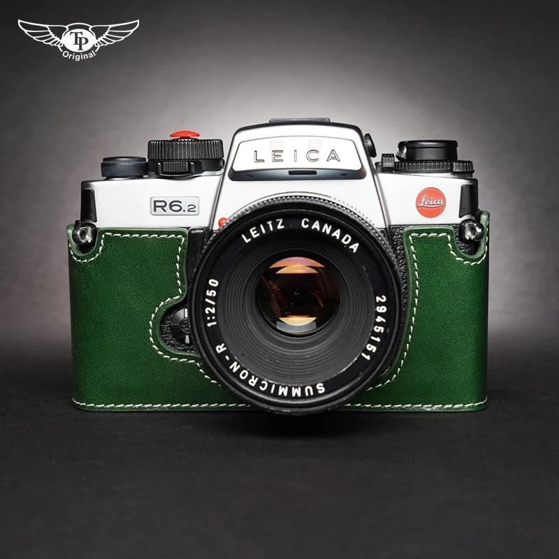 Leica 필름 카메라용 수제 가죽 카메라 케이스, 카메라 가방 커버, 바디 보호 슬리브 베이스, R6/R6.2 R7 R5 R4 R3
