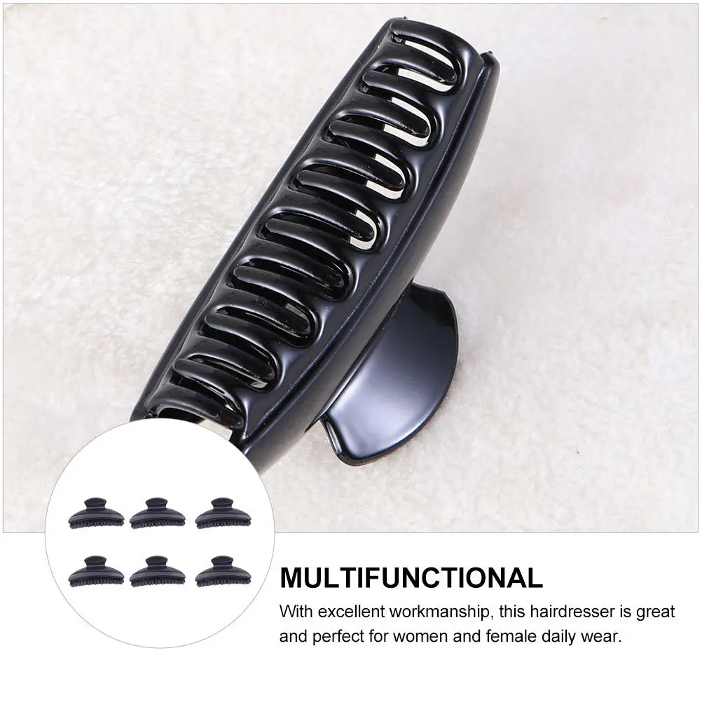 

6Pcs Hair Clips Durable Acrylic Hair Claw Clip Stylish Practical Decorative Hairpin Women Ponytail Holder Ponytail Holder