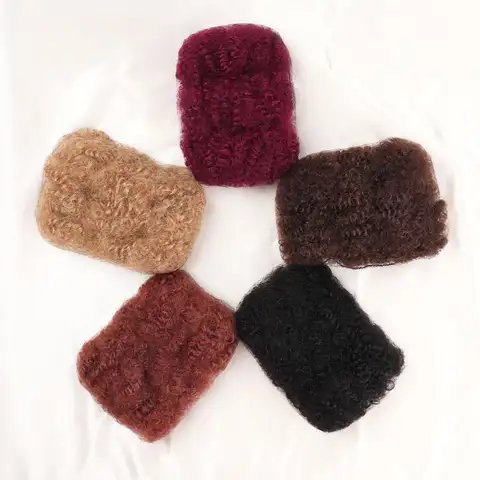 Afro Kinkys Bulk Human Hair Dreadlock Extensions Afro Kinky Curly Hair Bulk Repair Locs,Twist,Braiding crochet hair 8inch 30g