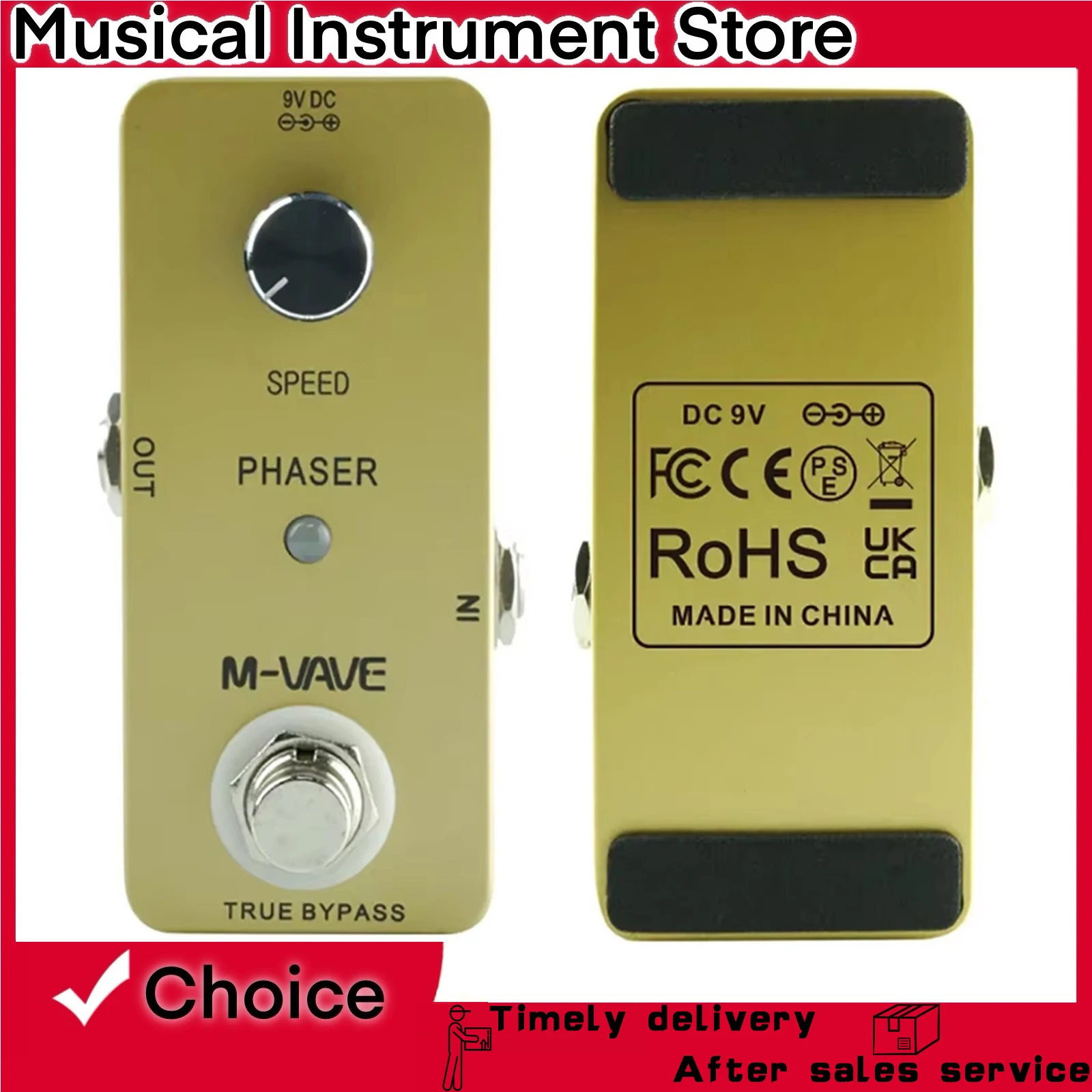 M-VAVE PHASER تأثير الغيتار الكهربائي دواسة تأثيرات المرحلة التناظرية صحيح الالتفافية سبائك الزنك قذيفة دواسة الغيتار الملحقات أجزاء