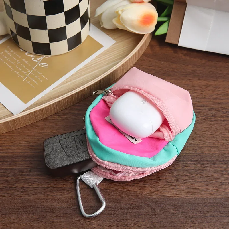 Children\'s Macaron Cute Wallet Zipper Coin Purse Kids Kawaii Mini Purse Coin Pouch Earphone Key Storage Bag Book Bag Pendant