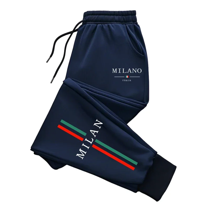 2025 Pantaloni sportivi stampati Milano da uomo di vendita calda Pantaloni da jogging sportivi casual quotidiani maschili di alta qualità Pantaloni fitness da palestra per tutte le stagioni