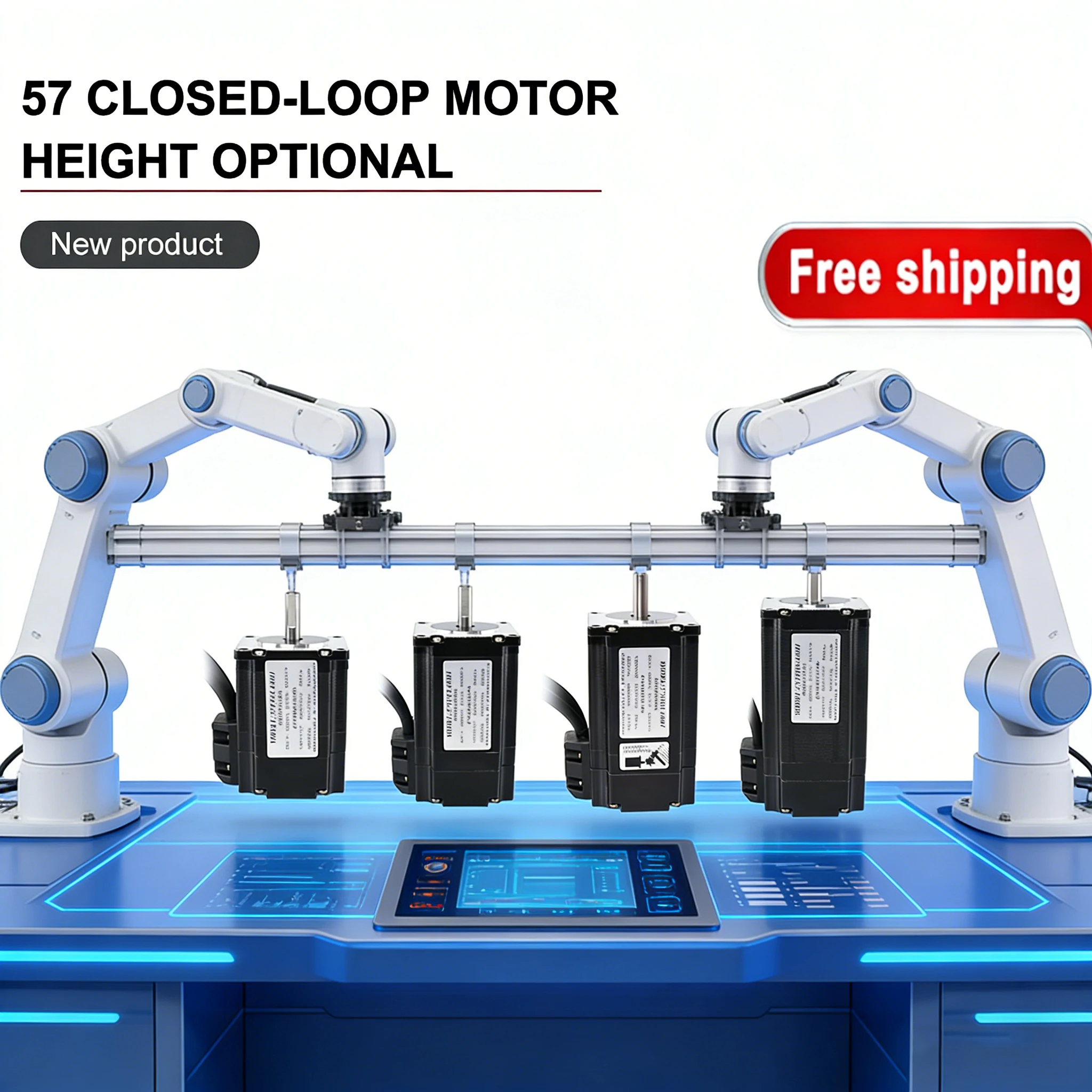 Nema23 57 closed-loop motor height hybrid stepper motor motor 57X83mm Closed Loop 4.0A 2.6N.M 57CME26 Stepper motor for CNC