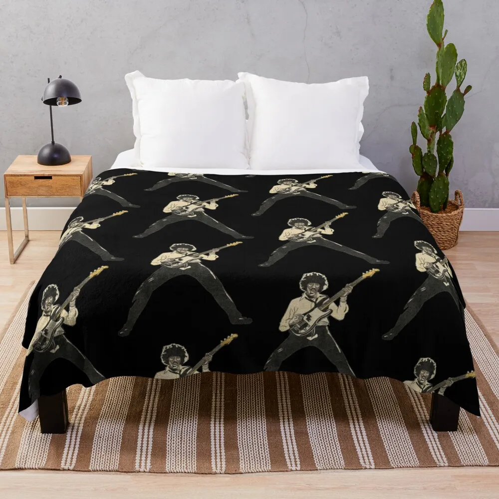 

PHIL LYNOTT THIN LIZZY Throw Blanket Plaid on the sofa Luxury Thicken Kid'S Plush Blankets