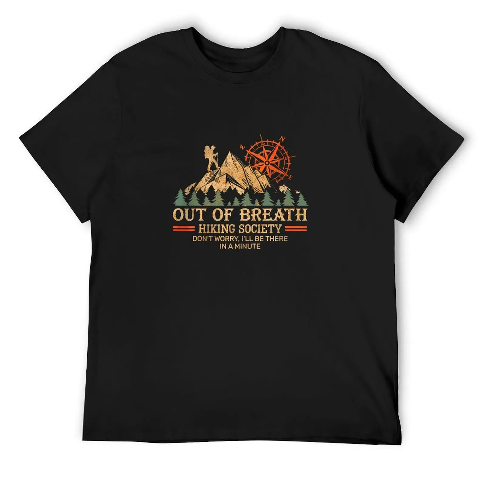 

Out Of Breath Hiking Society T-Shirt man clothes street wear custom shirt oversized t shirts for men