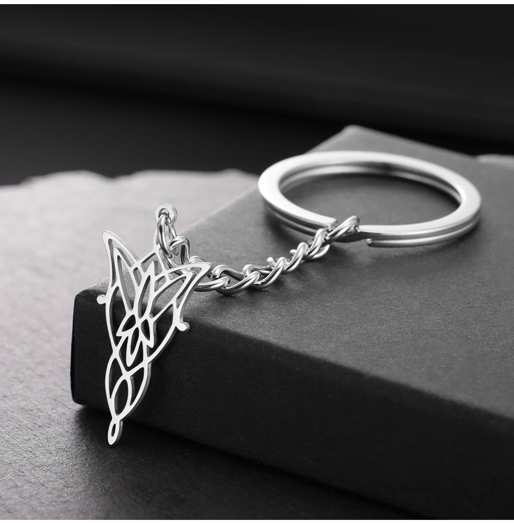 COOLTIME Elfenprinzessin-Anhänger, Schlüsselanhänger, Edelstahl, der Herr der Ringe, Elfenprinzessin, Schlüsselanhänger, Schmuck, Geburtstagsgeschenk 2026 – Detail 9