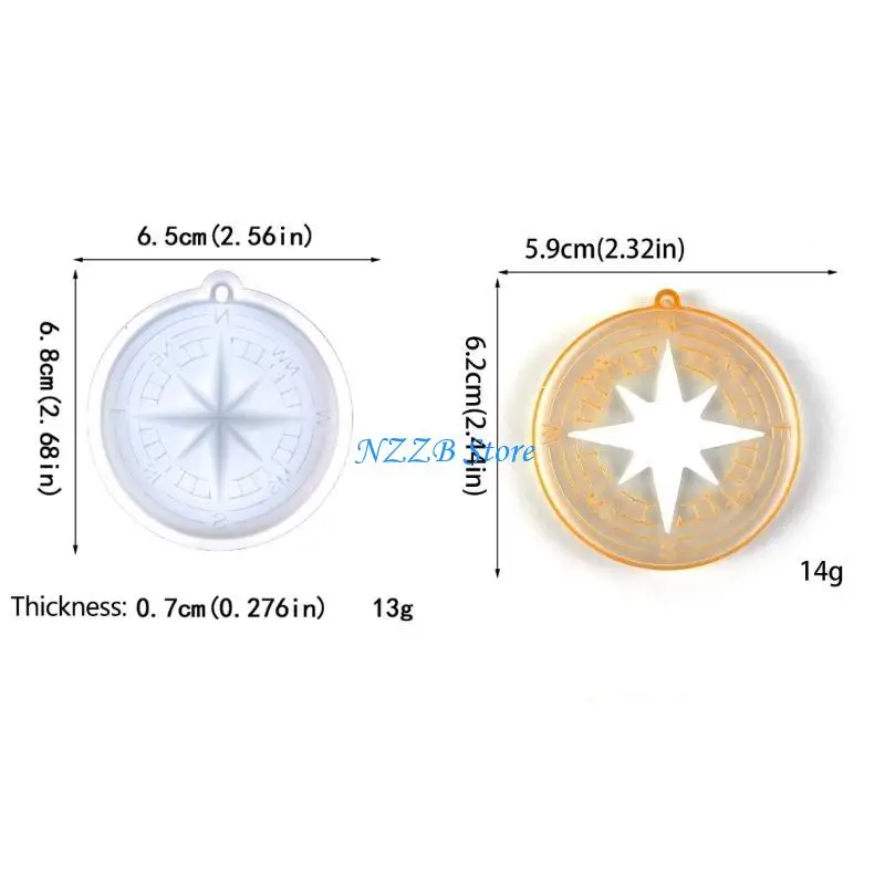 T21F نجمي شكل أقراط سيليكون قالب قلادة الزخرفية قالب الايبوكسي اليدوية