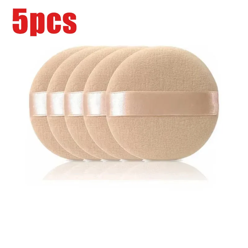 ﻿   5-40 قطعة من بودرة الوجه ذات الشكل الدائري، أداة تجميل محمولة ناعمة لمستحضرات التجميل