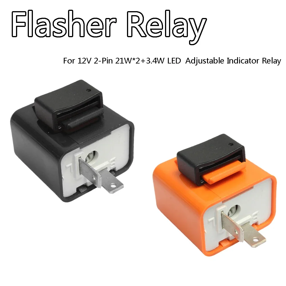 

Motorbike Scooter Flasher Relay LED For 12V 2-Pin 21W*2+3.4W LED Adjustable Indicator Relay Turn Signal Indicator Blinker Relay