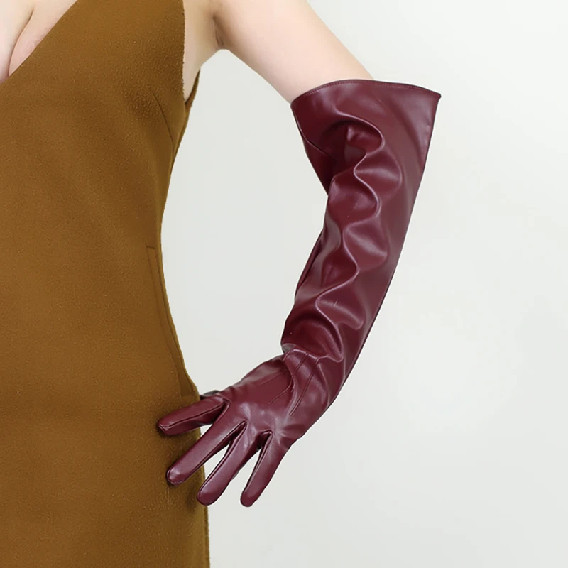 

Black Sleeve Cover 50cm Large Sleeves Wide Lantern Imitation Leather Screen and White Red Men Women