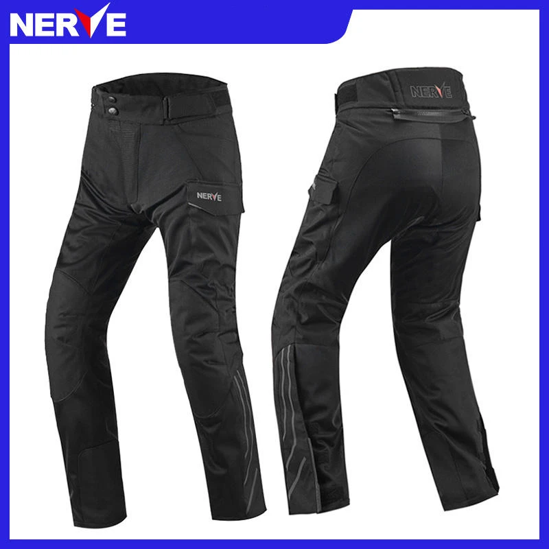 NERVE Motorcycle Pants Men Mesh Cycling Pants Four Seasons Stretch Pants Waterproof  Warm Fall Resistant in Winter Riding Gear