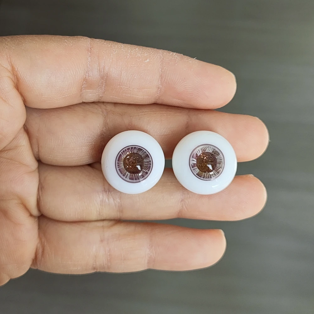 Acessório de boneca olhos de brinquedo 16mm 1/6 1/4 1/3 aod dod msd yosd sd bjd boneca olhos de vidro globo ocular jd08