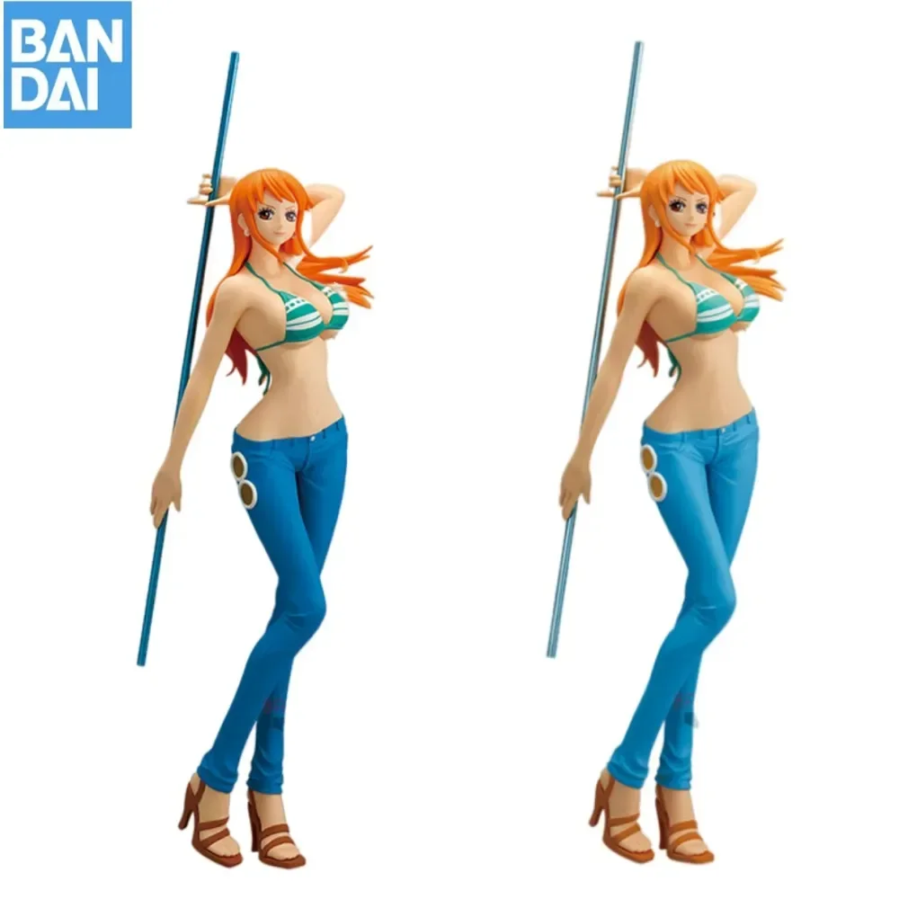 

Original Bandai BP One Piece 24cm Nami A B Models Glitter Glamours Action Figure Collectible Model Anime Christmas Gifts Toys