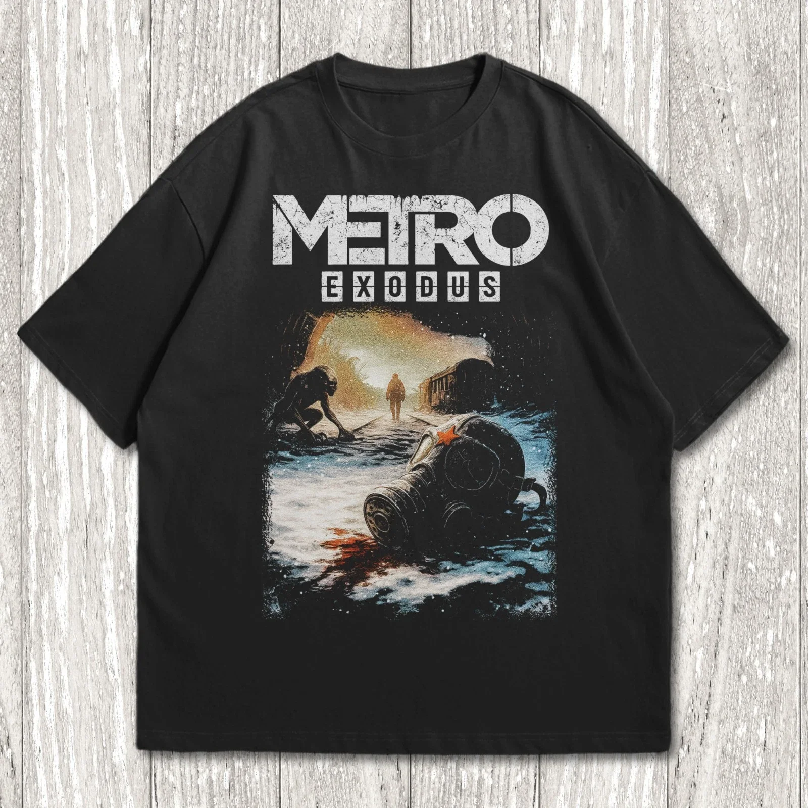 Metro Exodus T-Shirt, Horror-Videospiel-Shirt, Shouter Videospiel-Merch, beliebtes Unisex-Baumwoll-T-Shirt für alle Jahreszeiten – Detail 7