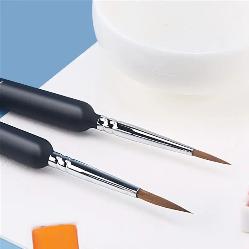●9Pcs Fine Detail Paint Brush, Miniature Detail Paint Brushes with 9 Sizes for Watercolor Painting Acrylic Drawing