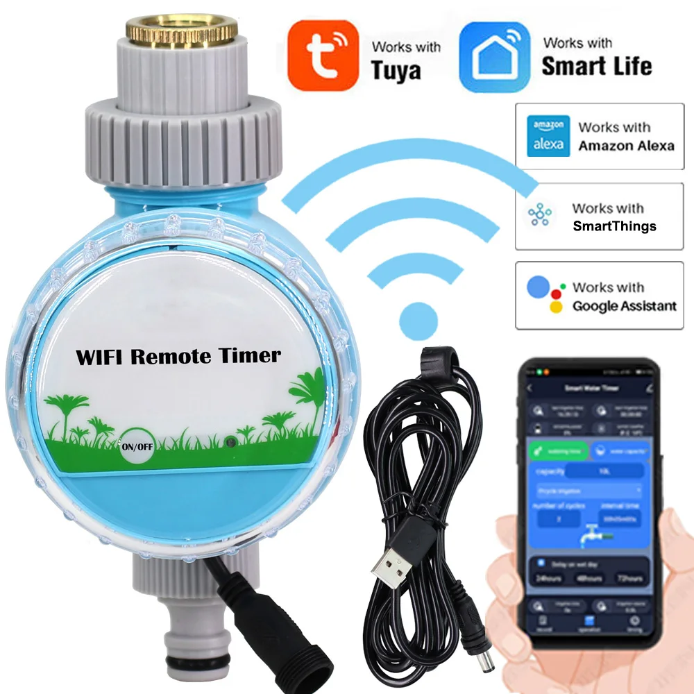 Type A Tuya Intelligent Watering Timers Manual/WIFI Cellphone RemoteDrip Device Smart Life Garden Automatic Irrigation System