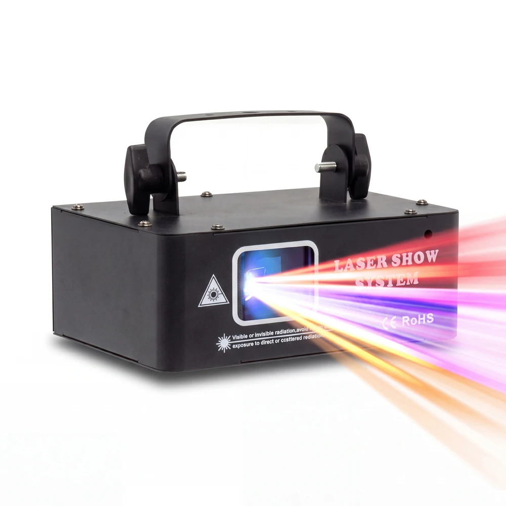 500mW Single Head RGB Animation Laser Light Built-in Effects DMX512 Stage Laser Projector for DJ Club Disco Bar Party Event Perf