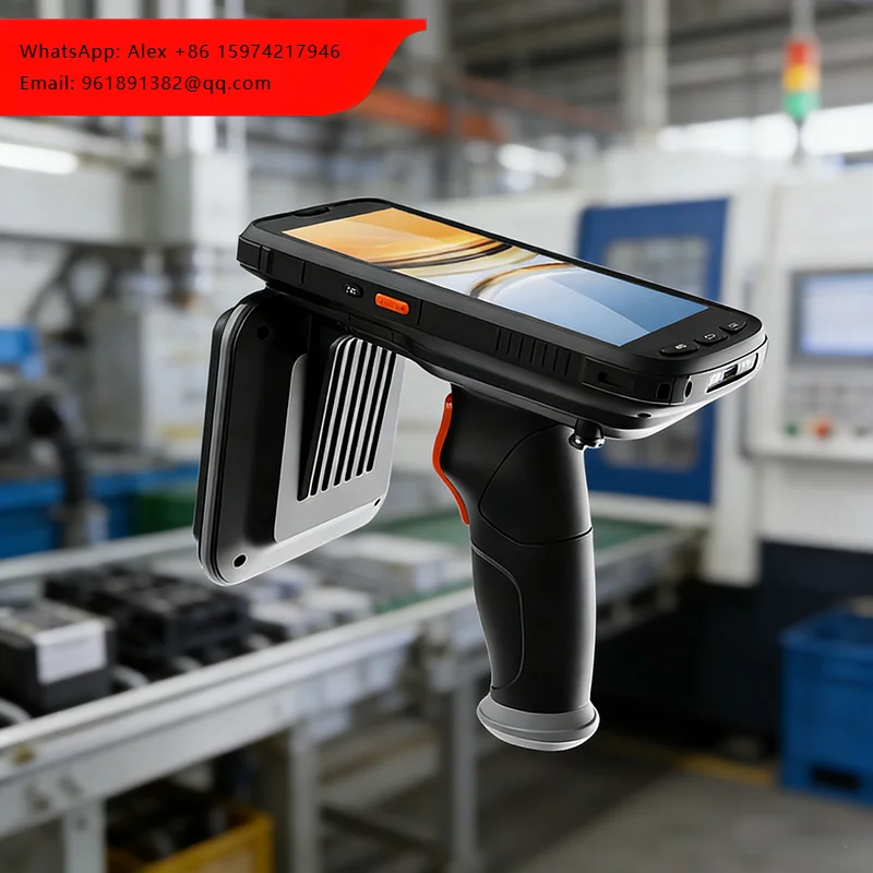 

Handheld PDA Smart Mobile Industrial QR Reader With 860~960MHz UHF Android 10 4G WiFi GPS 2D Barcode Scanner NFC 64G Memory