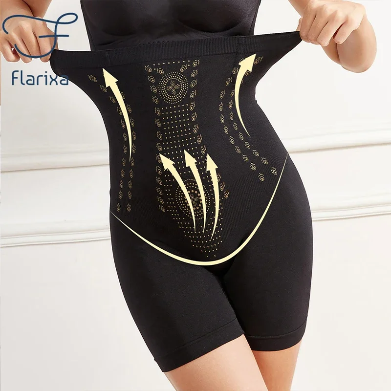 

Flarixa Women's Seamless Postpartum Super High Waist Tummy Control Underwear Butt Lifter Square Leg Shorts Shapewear Body Shaper