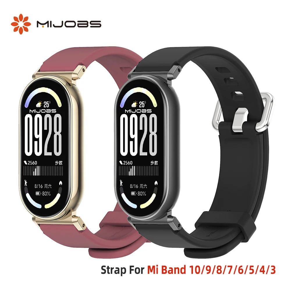 Strap for Mi Band 11 10 9 8 Watchband Silicone Wrist band for Mi Band 10 Casual Style Watch strap For Mi Band 9 Replacement