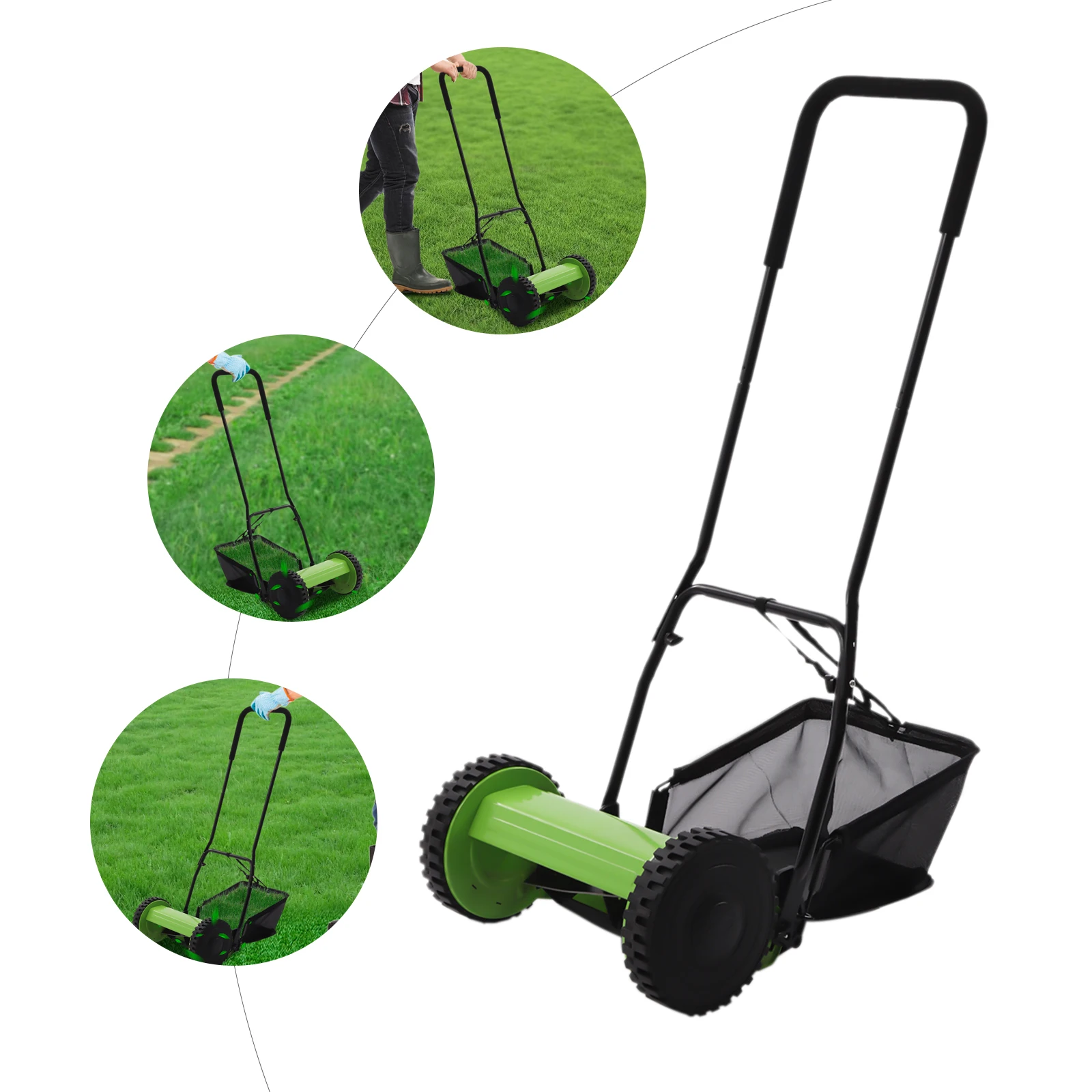 12 Inches Multifunction Lawn Mower Hand Push Pruning Machine Garden Trimming Equipment Small Gardening Tools and Accesorrie