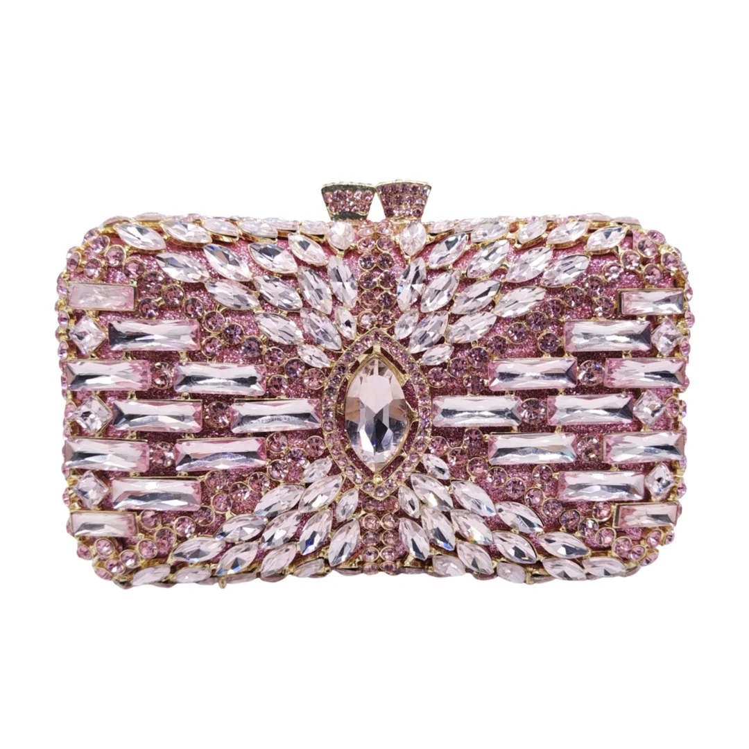 

Diamond-encrusted Dinner Bag Banquet Empty Metal Hard Box Full Of Diamonds Women's Bag Rhinestone Luxury Evening Purse For Women
