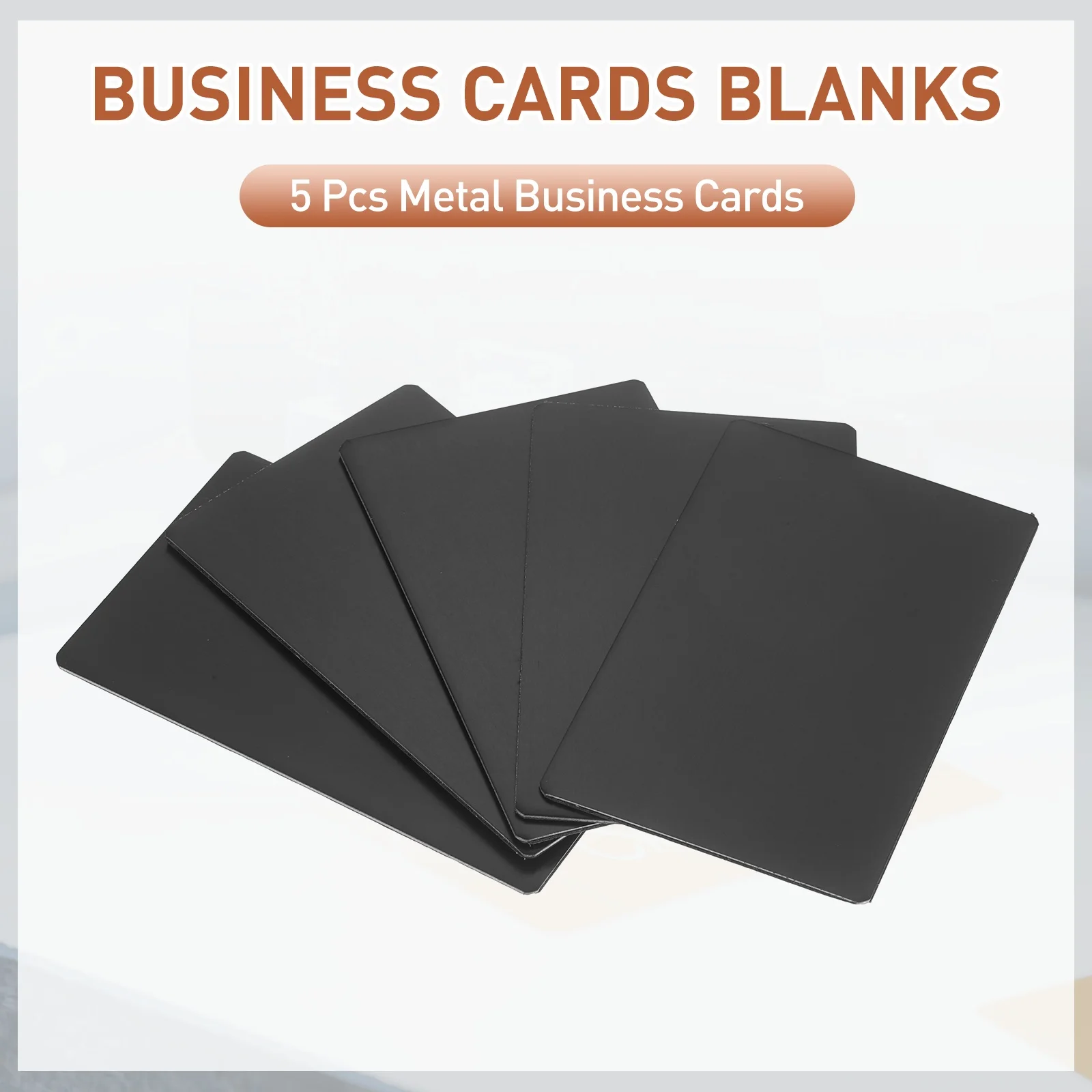 5/10Pc Metal Business Card 201 Stainless Steel Oxidation Laser Engrave Cards Self Adhesive CNC Engraving Blanks for House Office