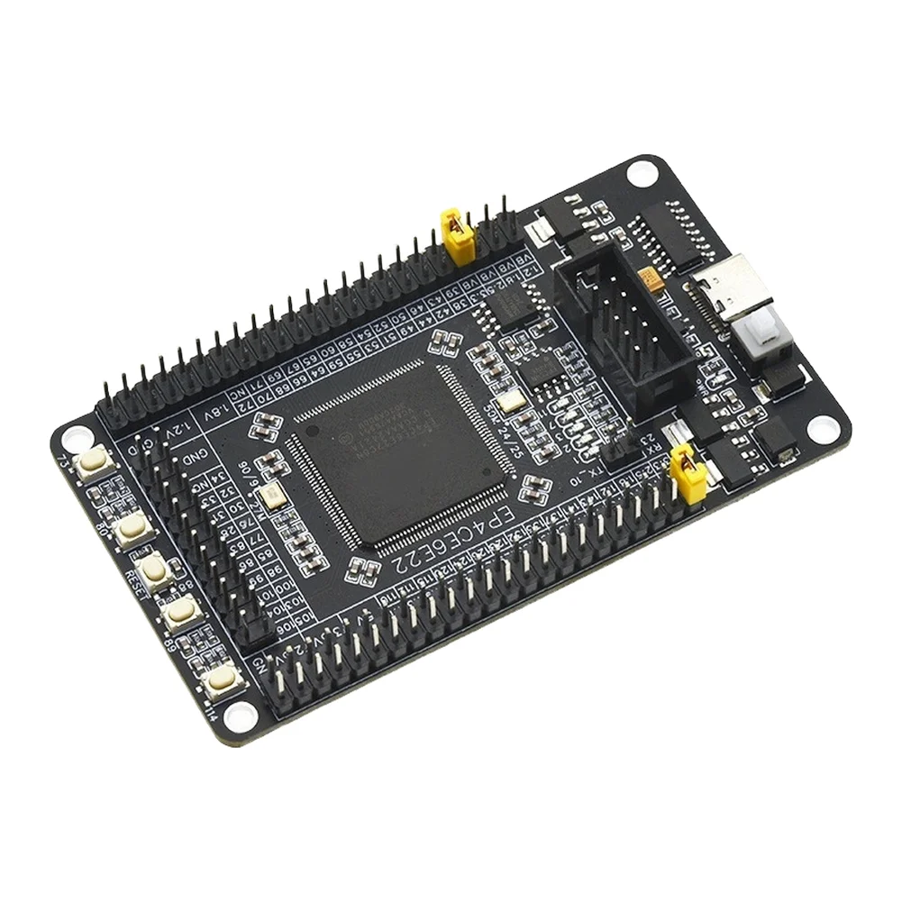 For Circuit Simulation Black EP4CE6E22C8N Module Adjustable Voltage Pin Configuration Connector 50M And 27M Clock