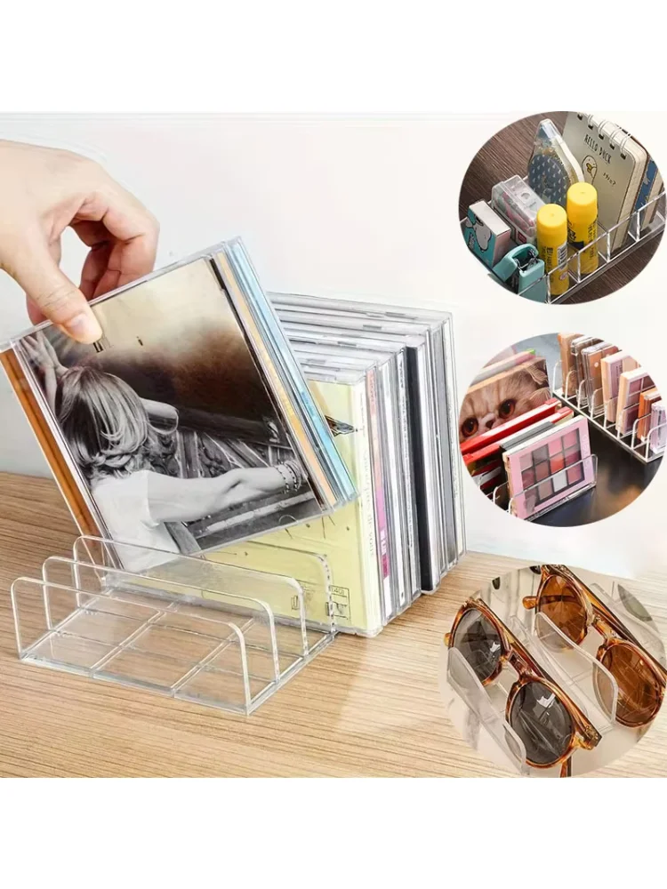 Display Stands,Letter/File DVD/CD Organizer,Cosmetics Rack Makeup Tools Compartment Holder Sunglasses Storage Shelf