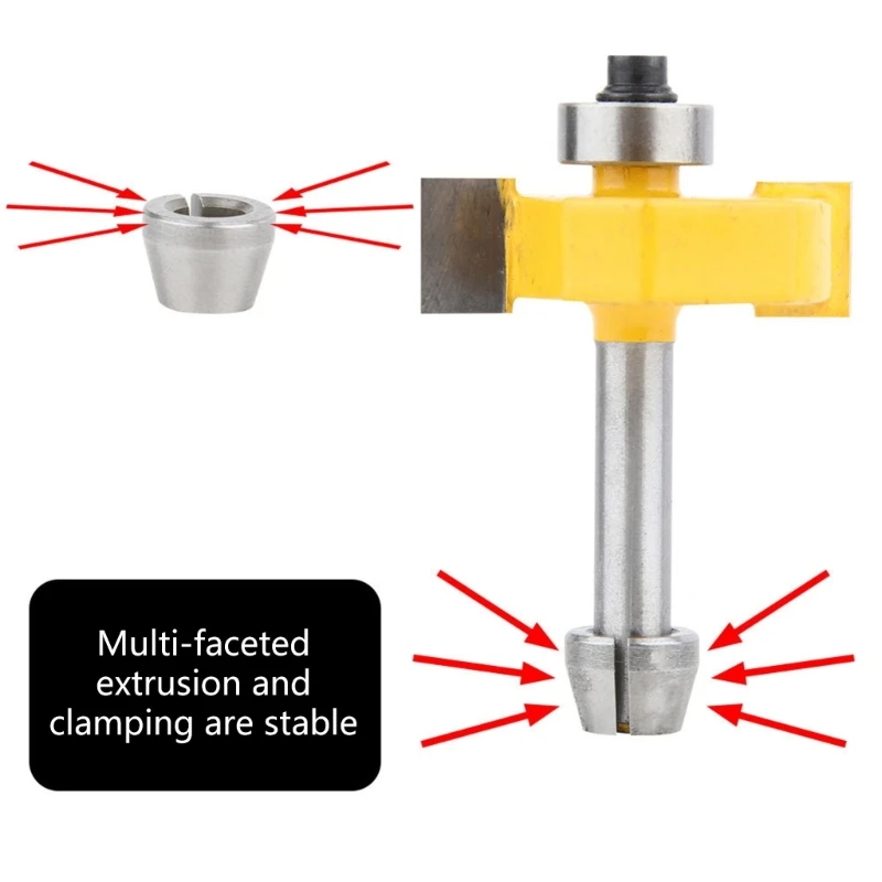 Lightweight 44g Trim Router Collet Adapter Conversion 8PCS Set 6mm 6.35mm 8mm Chuck Conversion Fit for Wood Carving Tool A2BB