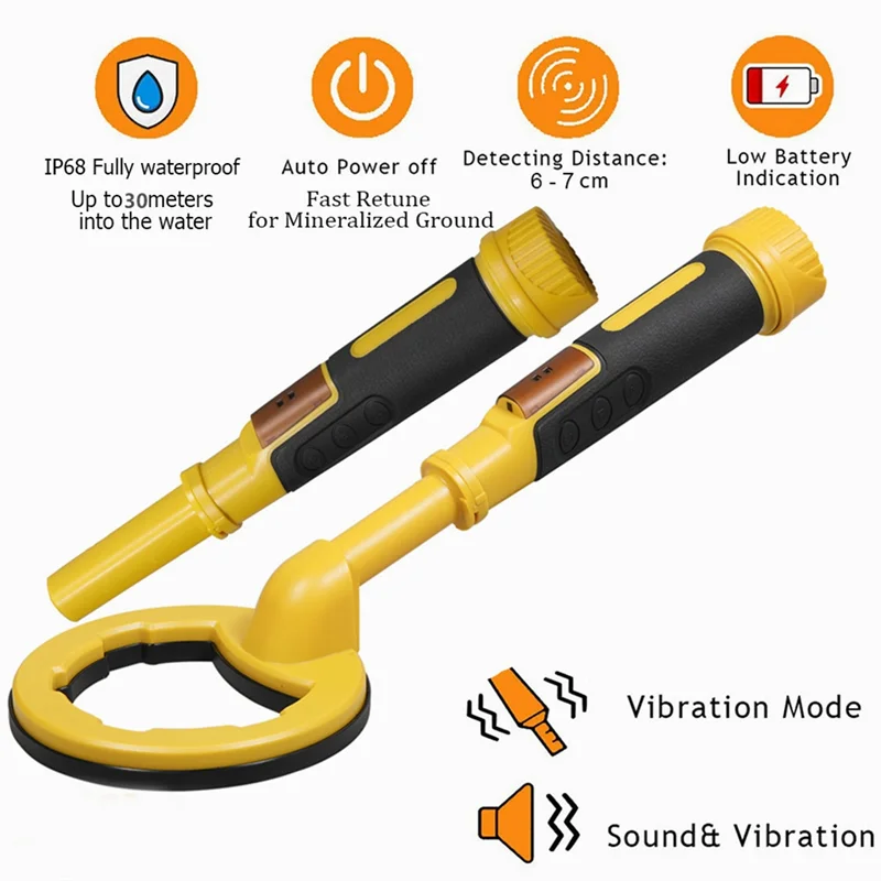 A15R -2 In 1 Underwater Metal  Pulse Pinpointer Diving Treasure Waterproof Metal  Handheld Metal Finder