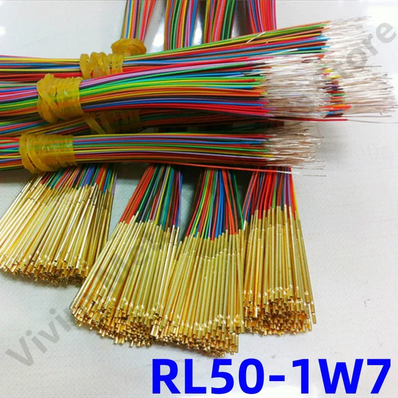 

Socket RL50-1W7 Length 27.2mm Dia 0.86mmSpring Test Probe Test Pin Receptacle PCB Pogo Pin Pre-wired With 30AWG Wire 500mm 700mm