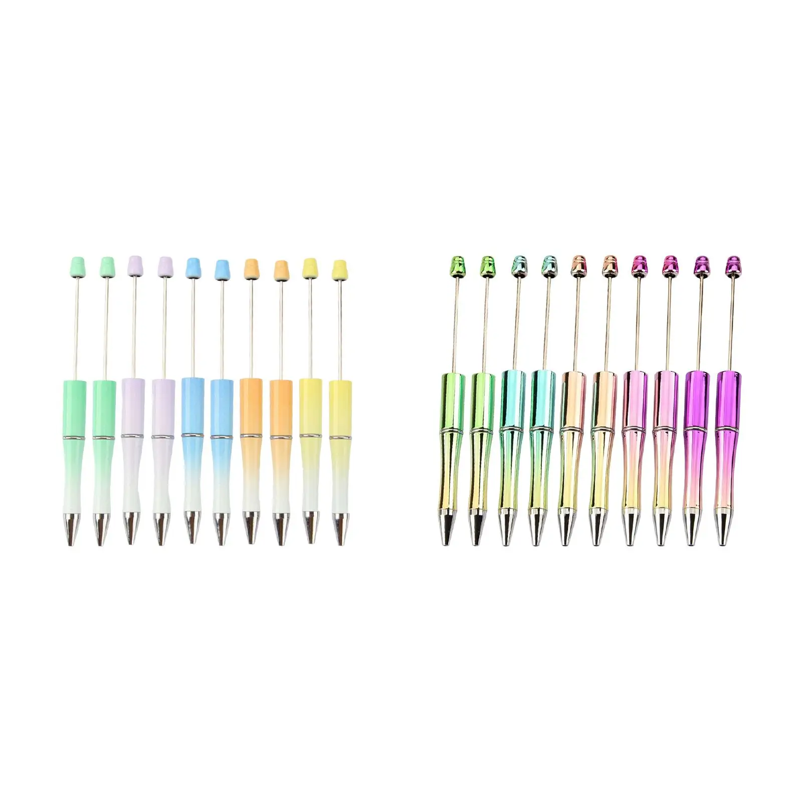 10Pcs Beadable Pens DIY Set Bead Pens for Drawing Office Students Presents