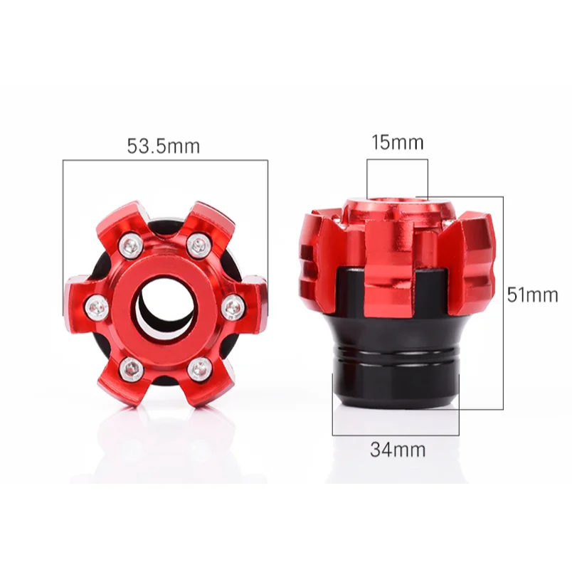 Motorcycle Front Fork Crash Protection Aluminum Frame Slider Protector Hexagonal Wheel Trim for Most Street Bikes Dirt Bike