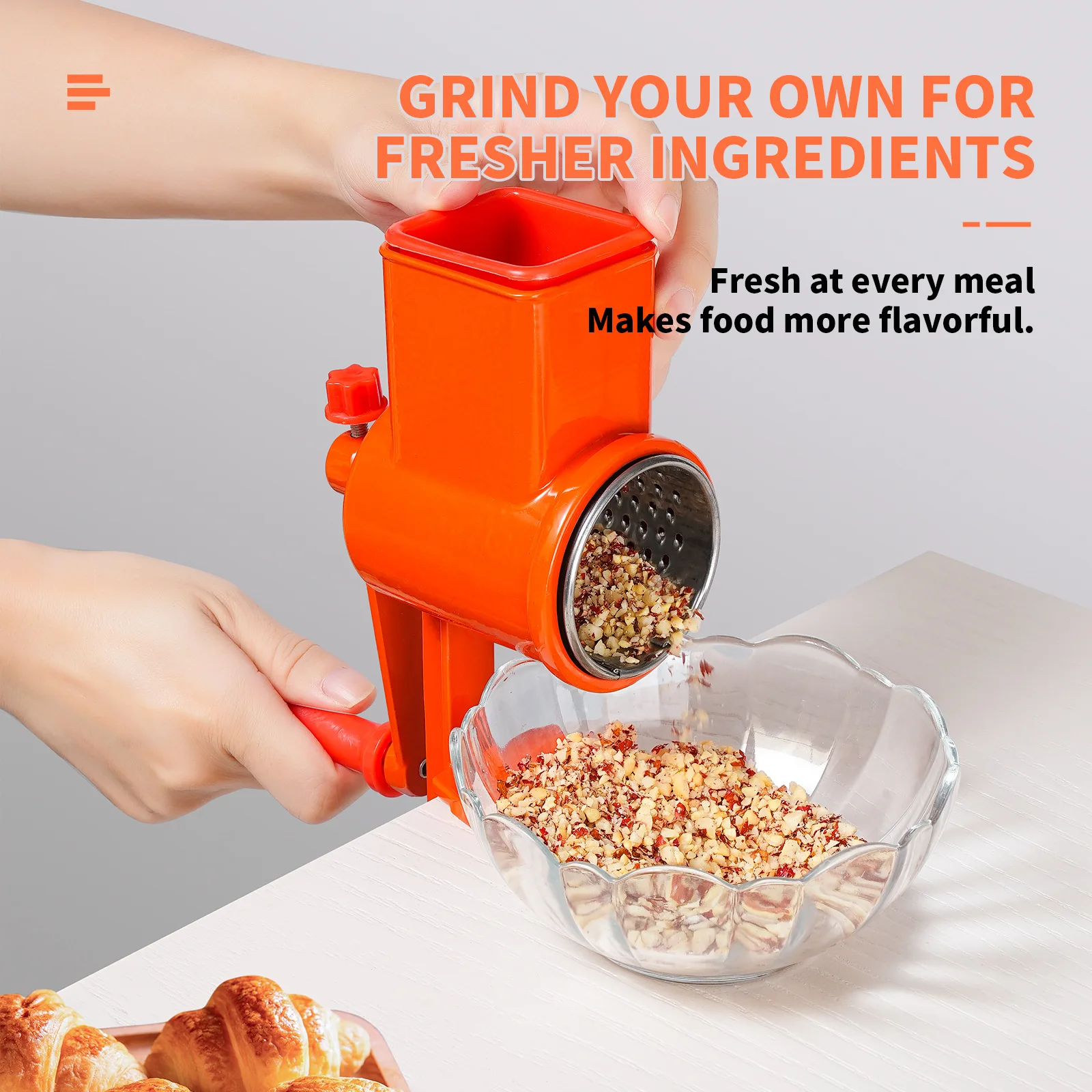 Grain Mill Grinder Hand Crank - YGTITAN Macinino manuale per noci, mulino