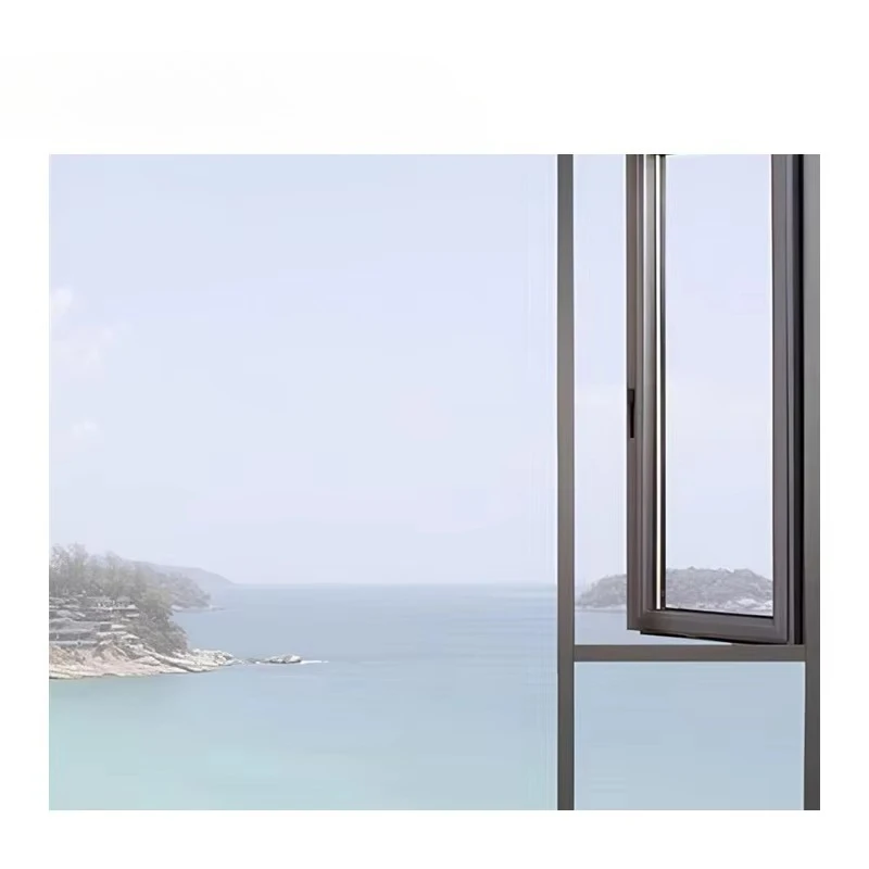Modern Style Double Glazed Casement Windows Energy Saving Aluminum Alloy Swing Open Apartment Thermal Break Horizontal Louver