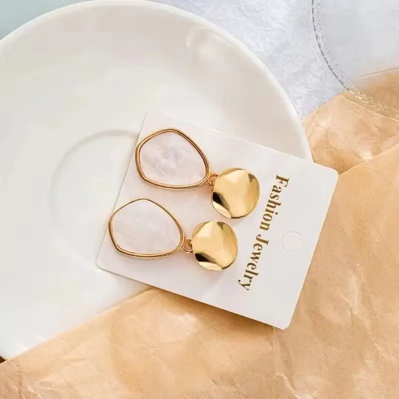 

2026 New Classic Fashion Creative Water drop heart circle Earrings for women Simple alloy glitter Party Wedding Ear Jewelry