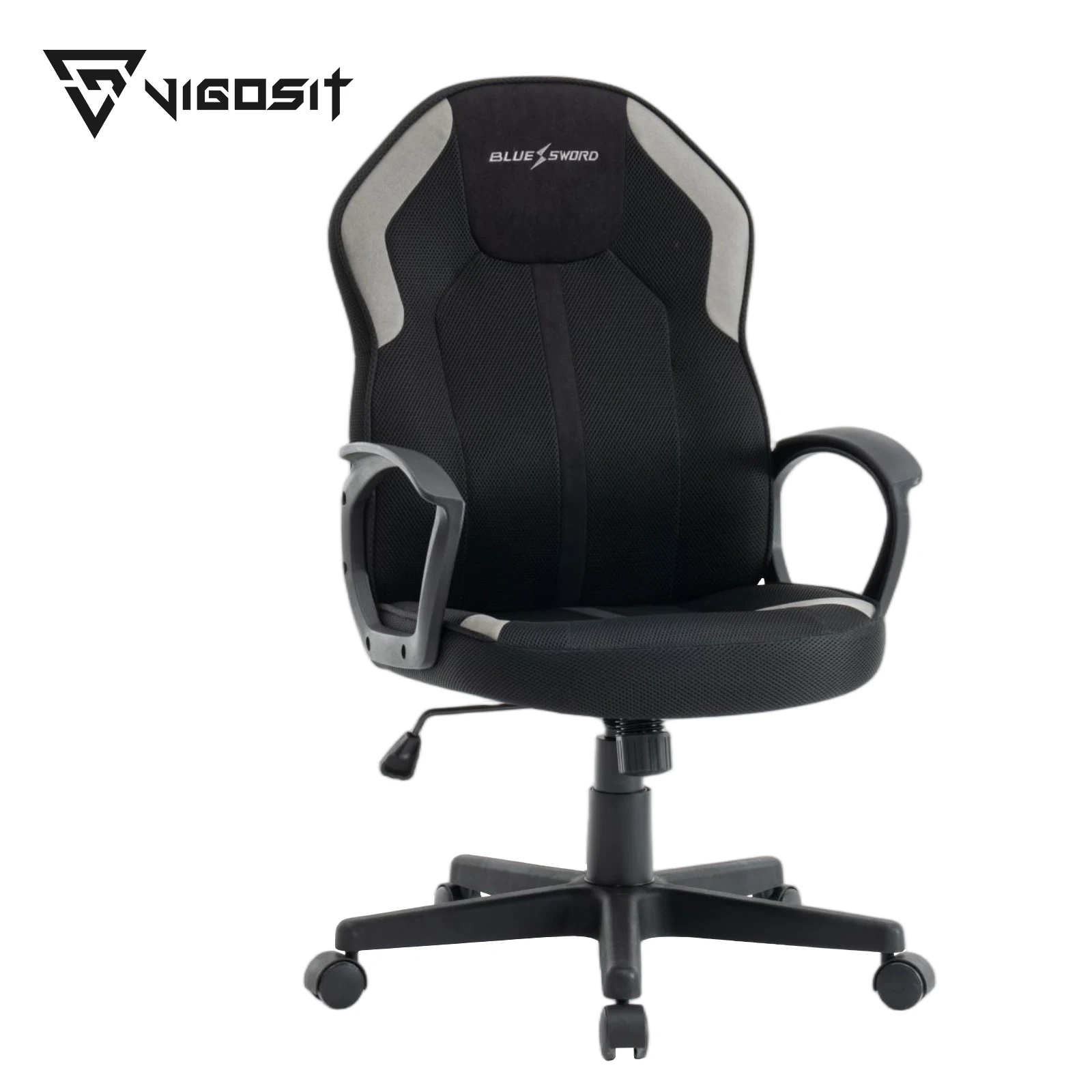 

Vigosit Ergonomic Office Chair – Mesh and Tech Fabric, Adjustable Height, Swivel, Gentle Tilt, Lumbar Support, Sch