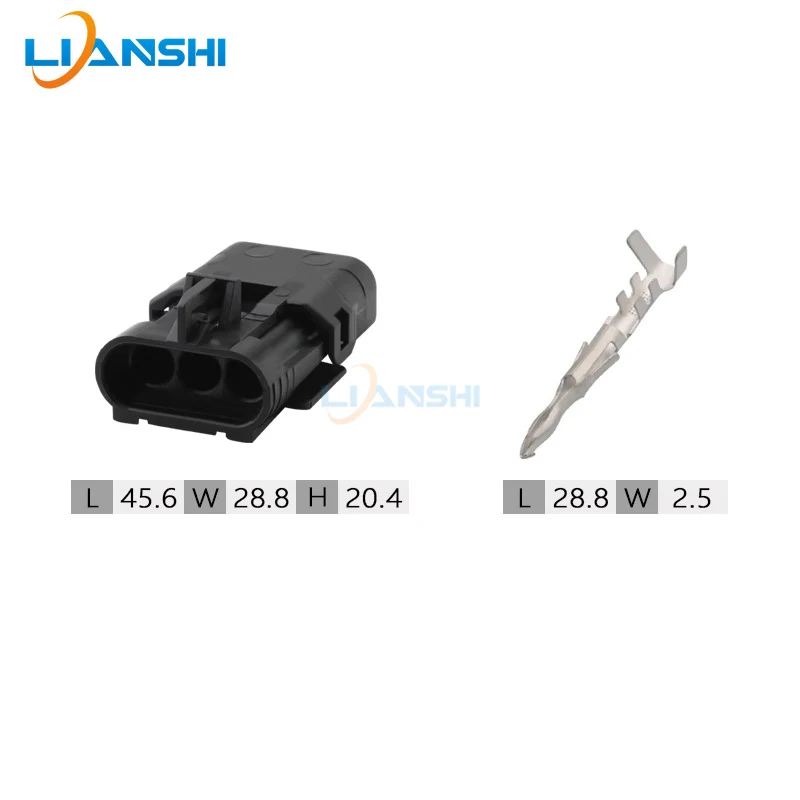 12020827 Automotive connector 3-hole wire harness connector rubber shell sheath with terminal DJ3032Y-2.5-11