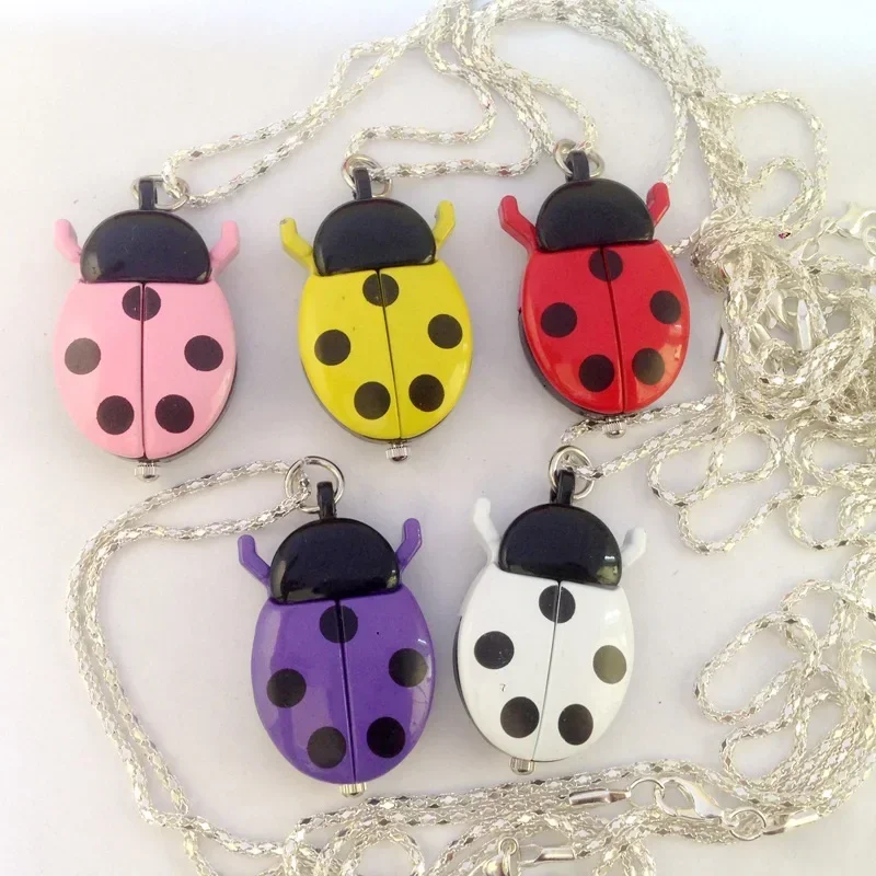 لطيف موضة جديدة صغيرة الذهبي خنفساء ساعات الجيب مع سلسلة خفيفة الوزن قلادة قلادة ساعة الكبار الأطفال الخنفساء ووتش #2