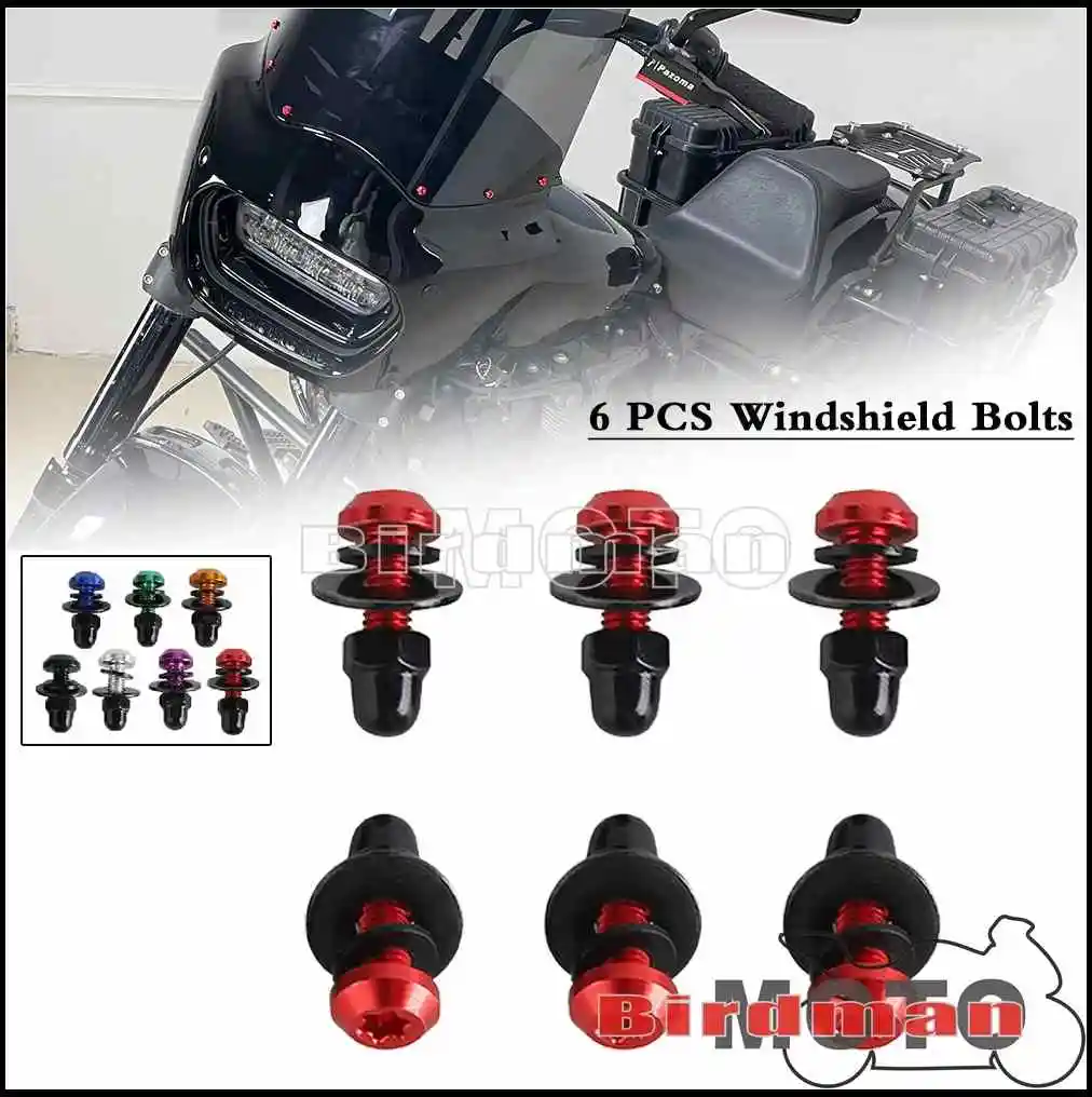 

For Memphis Shades Road Warrior Fairing Windshield Bolt Decorative Scren Motorcycle Wind Screen Mounting Nut Bolts Accessories