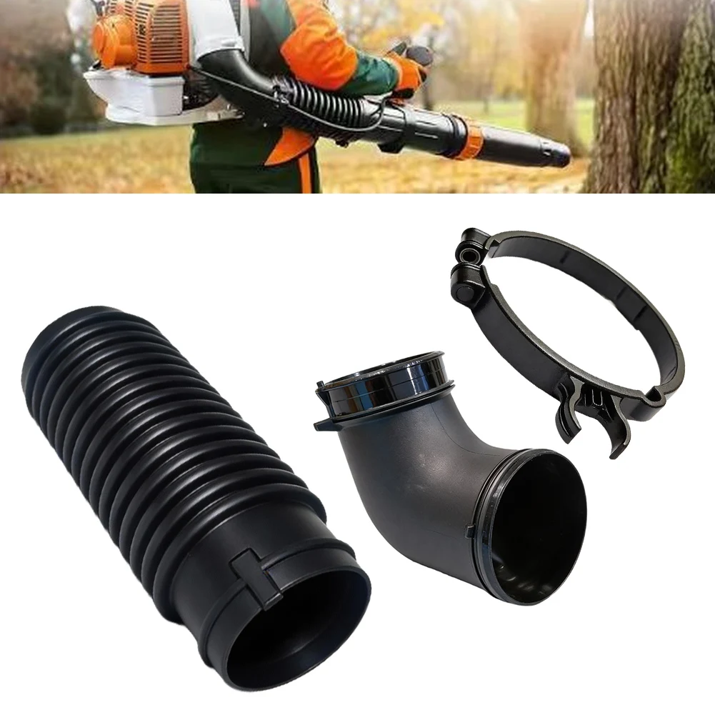 2026 New 1/2/3pcs Blower Tube Elbow With Pleated Hose & Clamp For BR800 BR800X BR450 BR700 Series 29*11*12cm Vacuum Parts
