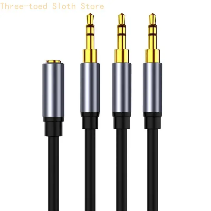Stereo 3,5 mm Kopfhörer Splitter Adapter Kabel Draht Verbindungsleitung für Tablets E74A – Detail 5