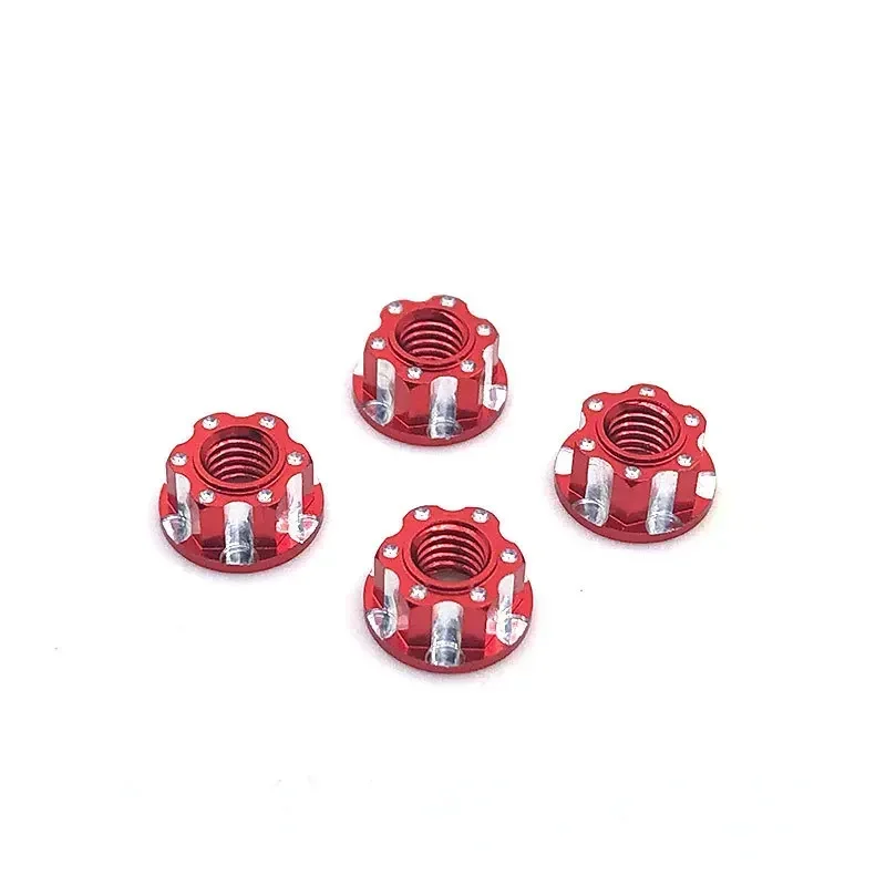 4pcs Alloy M4 Carving Design Hexagonal Nuts For HSP Sakura D3 D4 1/10 RC Remote Control Car Accessories