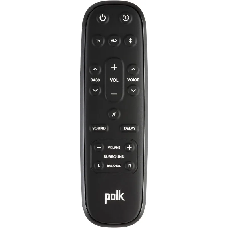 Mini AX Sound Bar with Wireless Polk's Patented VoiceAdjust & SDA Technologies, Ultra-Compact Design, Easy Setup, Black