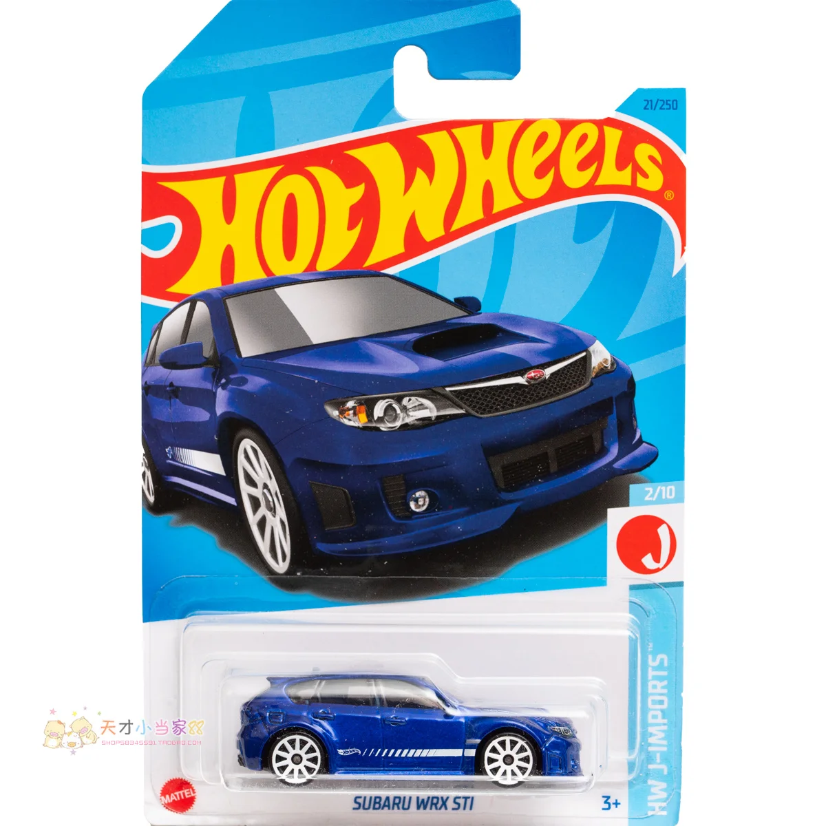 오리지널 핫 휠 자동차 SUBARU WRX STI 어린이 소년 장난감, 1/64 다이캐스트 놀이 차량 모델, HW J-IMPORTS 생일 선물