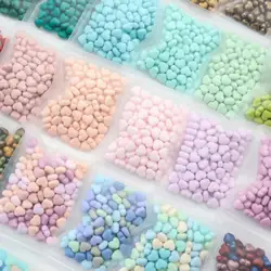 100pcs/Bag Pearlescent Fire Lacquer Stamp Wax Heart Polarized Seal Beads DIY Stamp Envelope Wedding Invitation Wax Seal Stamps