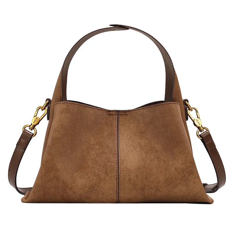 

Designer New Retro Simple Soft Pu Shoulder bag, European and American Fashionable Large Capacity Tote Bag, Suede Crossbody Bag