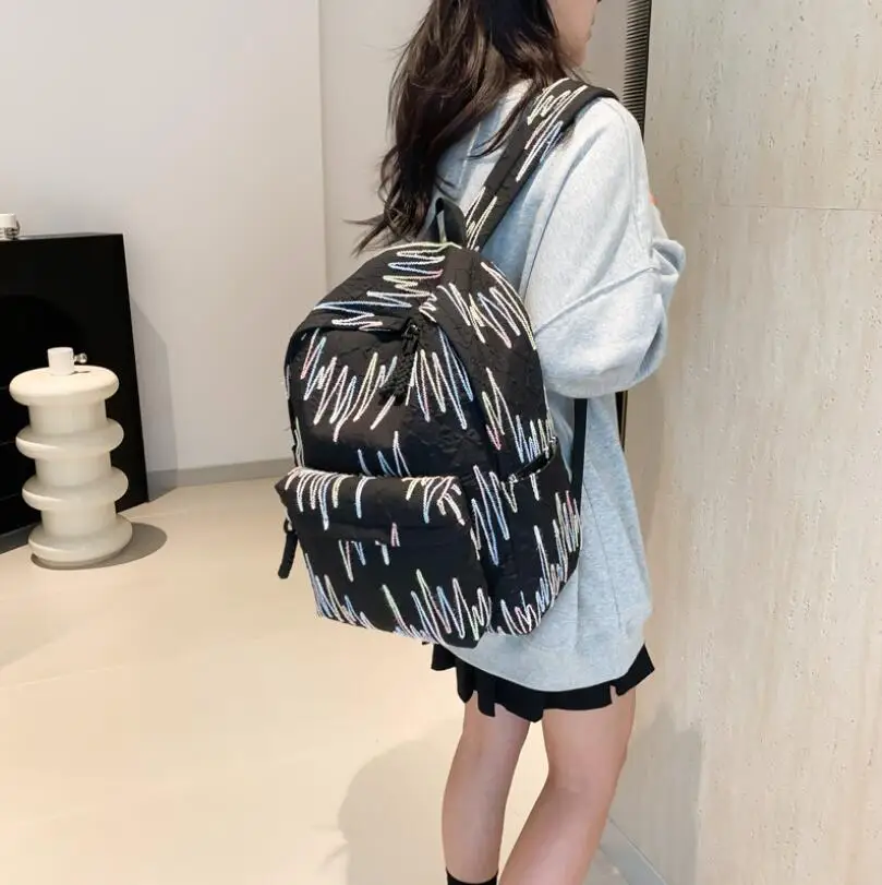 Women's Cute Casual Simple Backpack Lightweight Fashion Student Backpacks Female Shoulder Bag Couple Outdoor Travel Backpacks