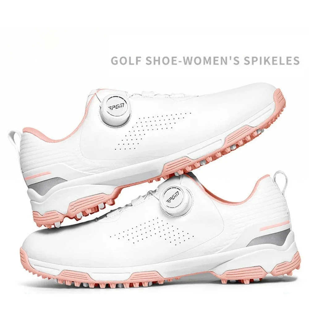 

PGM Women's Golf Shoes Casual Sport Lady Sneakers Quick Lacing Microfiber Waterproof Anti-Slip XZ352